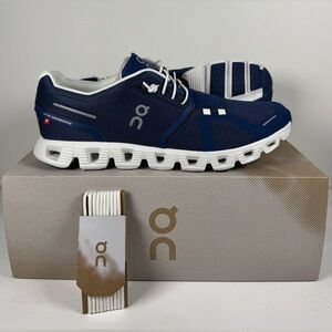 ON CLOUD 5 WOMENS "DENIM/WHITE" COMFORTABLE ATHLETIC RUNNING SHOES Size 10.5